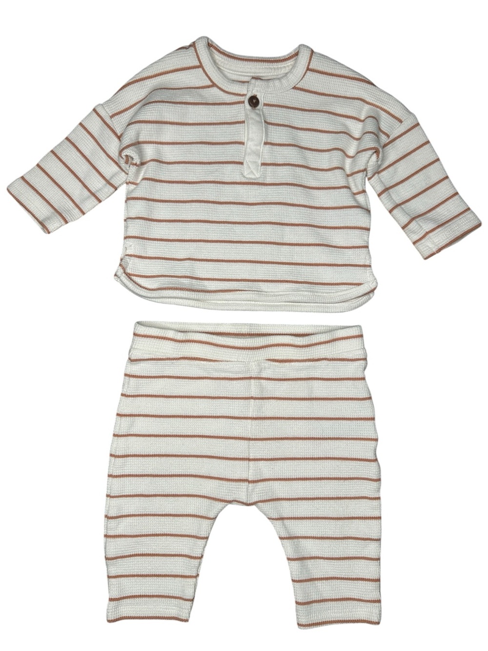 Primark Baby Cream Top with Rust Stripes